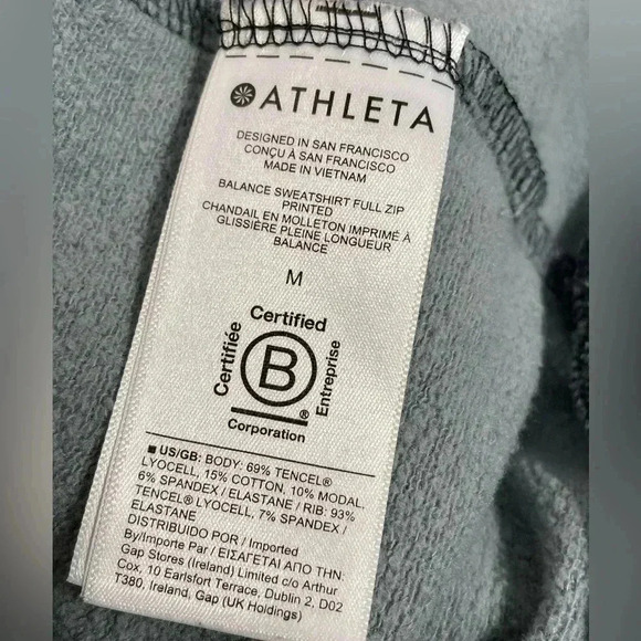 ATHLETA Balance Hoodie Full Zip Printed Size Medium - Picture 9 of 10